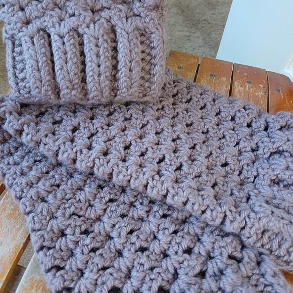 Mocha Leg Warmers OSFM crochet warm thick chunky over the knee dance premade - Picture 5 of 8